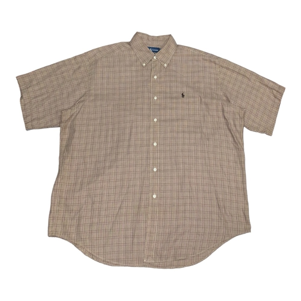 Vintage Polo Ralph Lauren Blake 100%cotton shirts  brown size Large